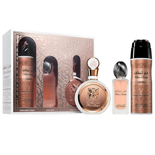 3 PIECE GIFT SET FAKHAR WOMEN BY LATTAFA  100MLS