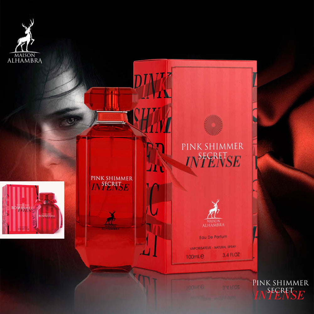 PINK SHIMMER SECRET INTENSE BY MAISON ALHAMBRA 100MLS