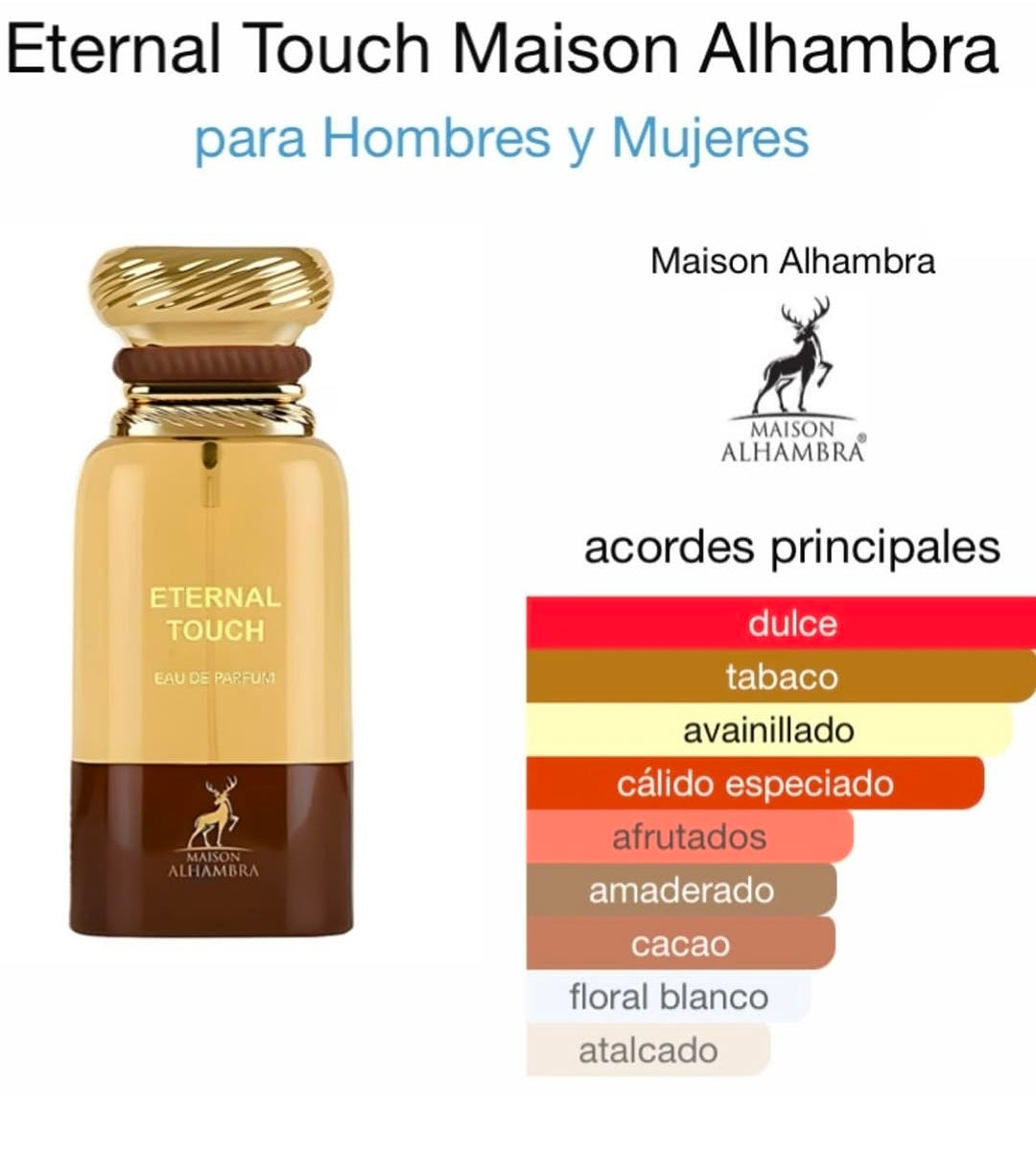 ETERNAL TOUCH BY MAISON ALHAMBRA 100MLS EAU DE PARFUM