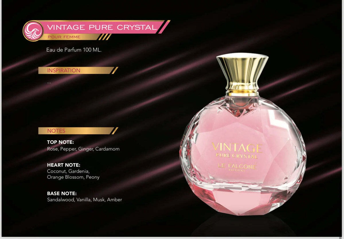 VINTAGE PURE CRYSTAL BY LE FALCONE 100MLS