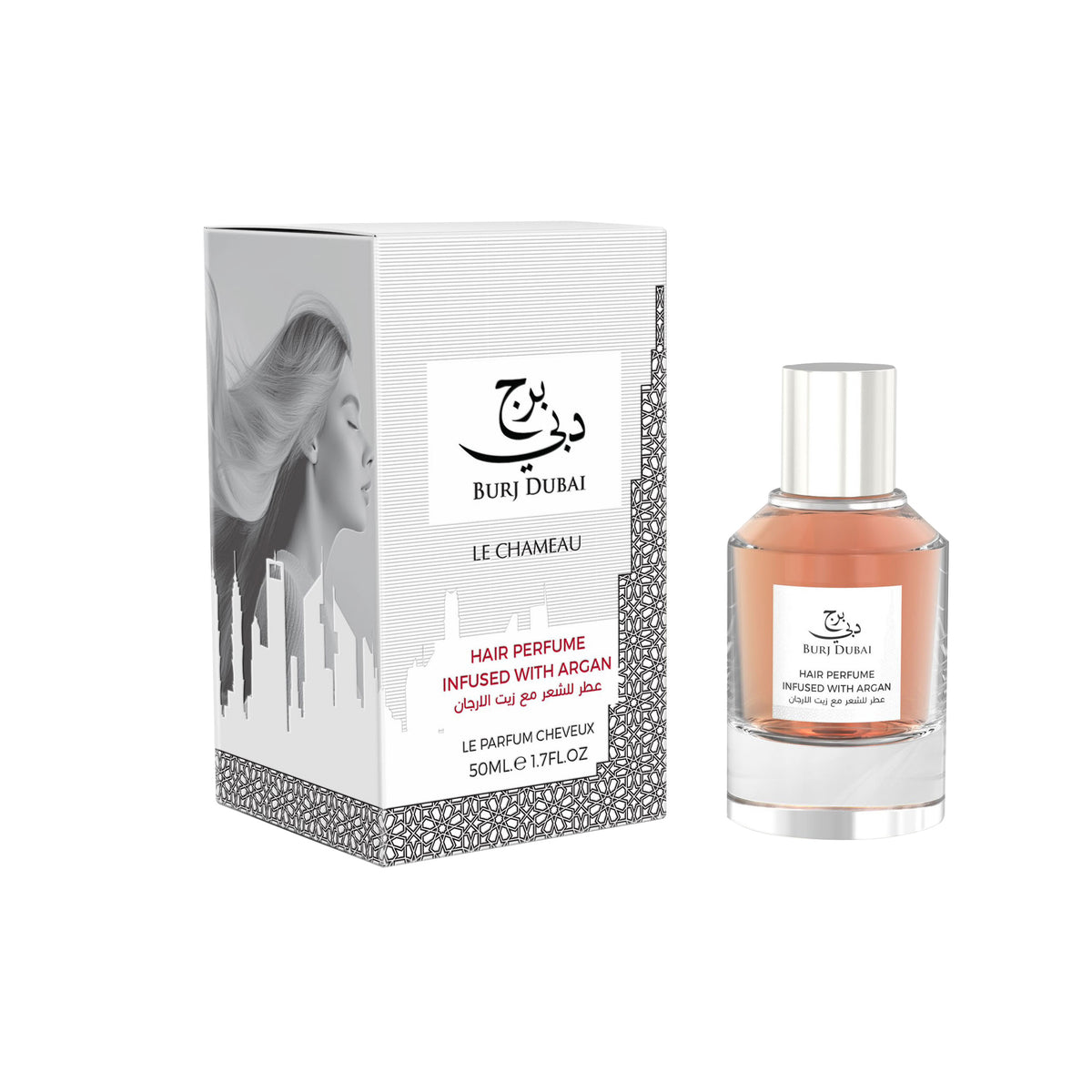 BURJ DUBAI HAIR PERFUME INFUSED WITH ARGAN 50MLS BY LE CHAMEAU