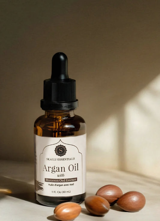 ARGAN OIL AND OUD AN ELIXIR FOR HAIR, SKIN AND NAILS BY  SKALLI ESSENTIALS