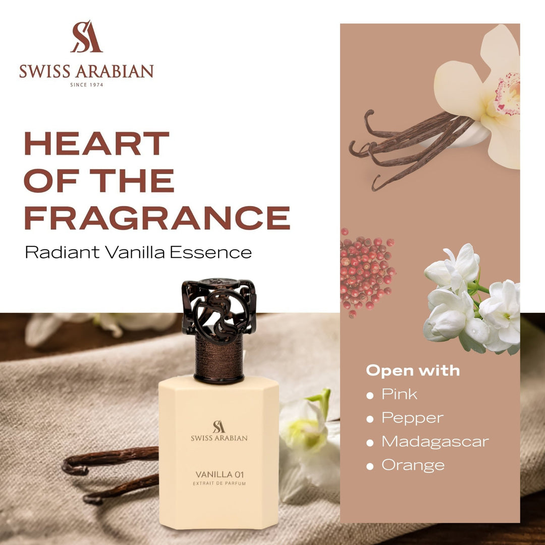 VANILLA 01 BY SWISS ARABIAN 75MLS EXTRAIT DE PARFUM