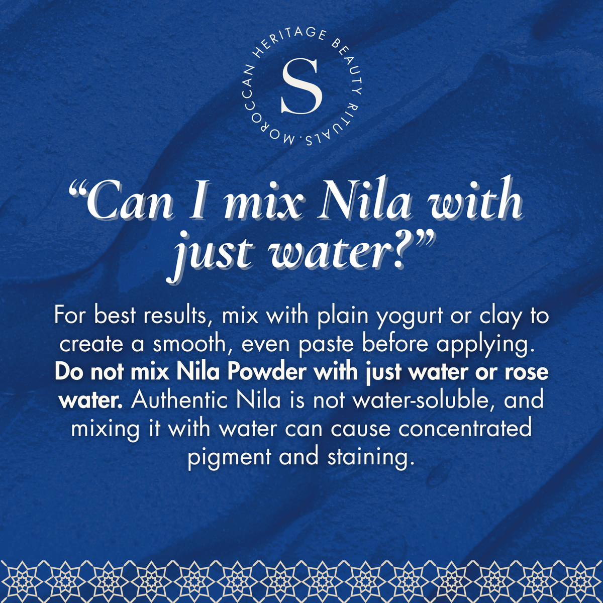 MOROCCAN BLUE NILA POWDER