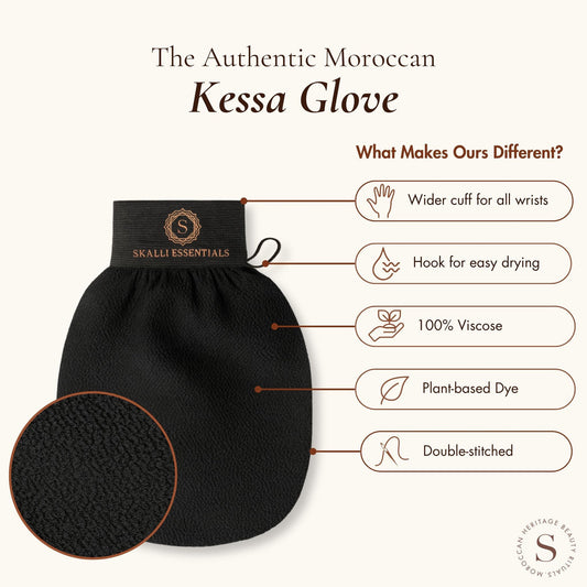 Exfoliating Moroccan Kessa Mitt for Hammam