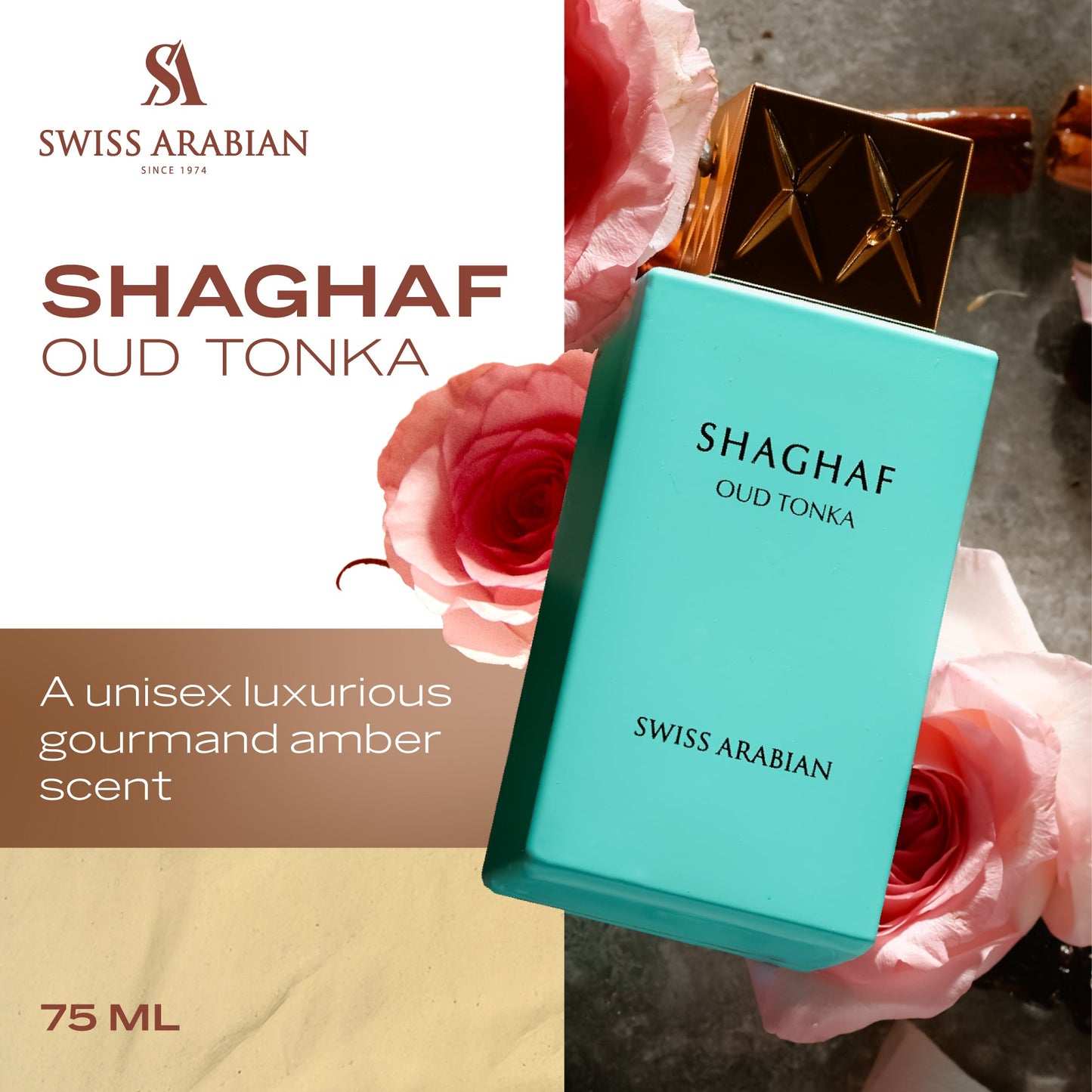 SHAGHAF OUD TONKA BY SWISS ARABIAN 75MLS