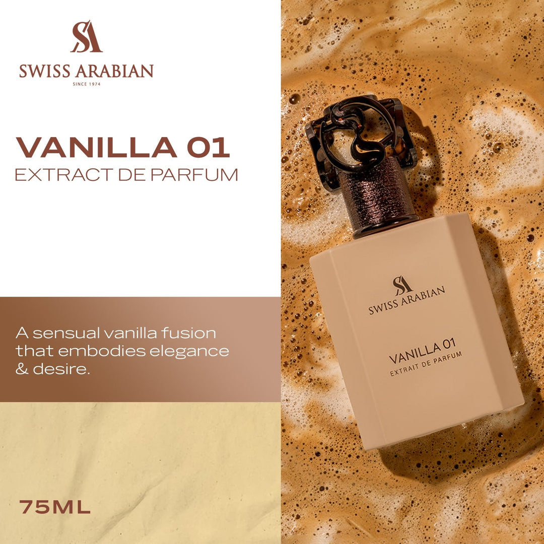 VANILLA 01 BY SWISS ARABIAN 75MLS EXTRAIT DE PARFUM